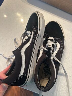 Vans Black and White Low-Top Sneakers